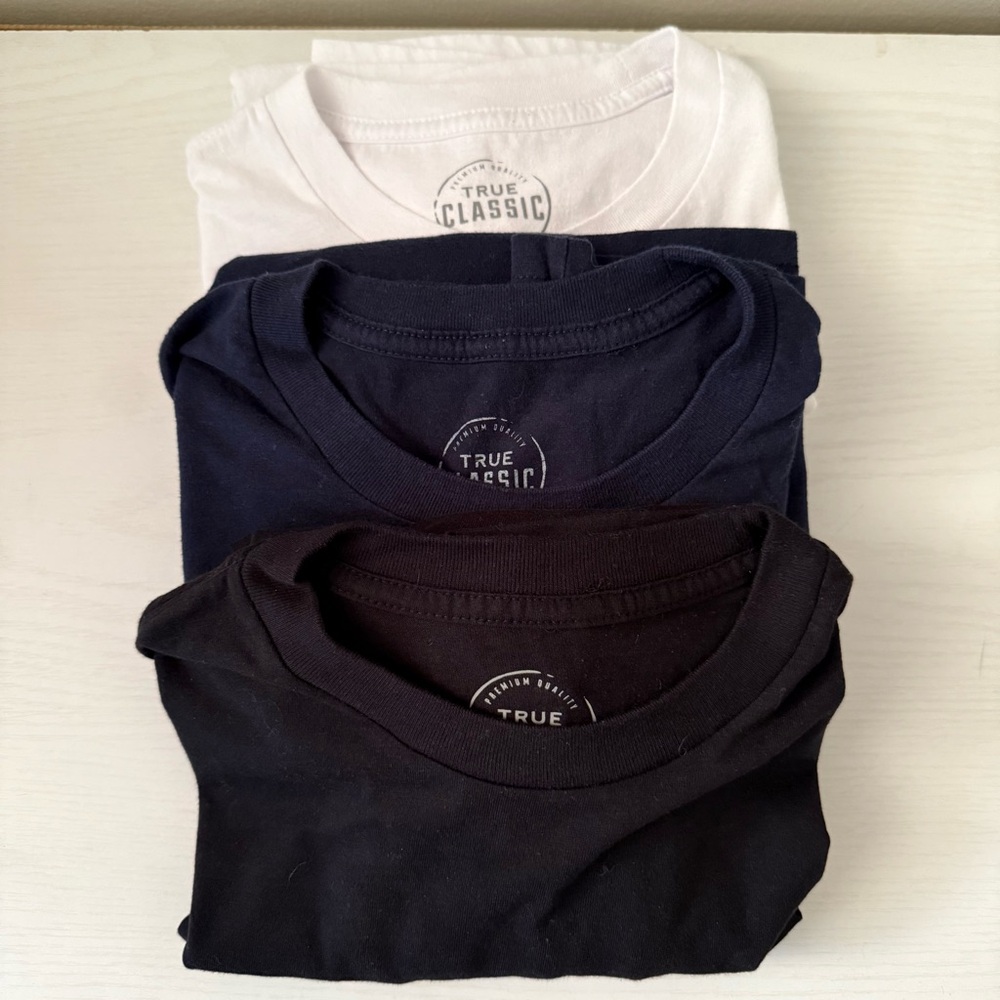 Bundle of 3 True Classic Men’s T-Shirts